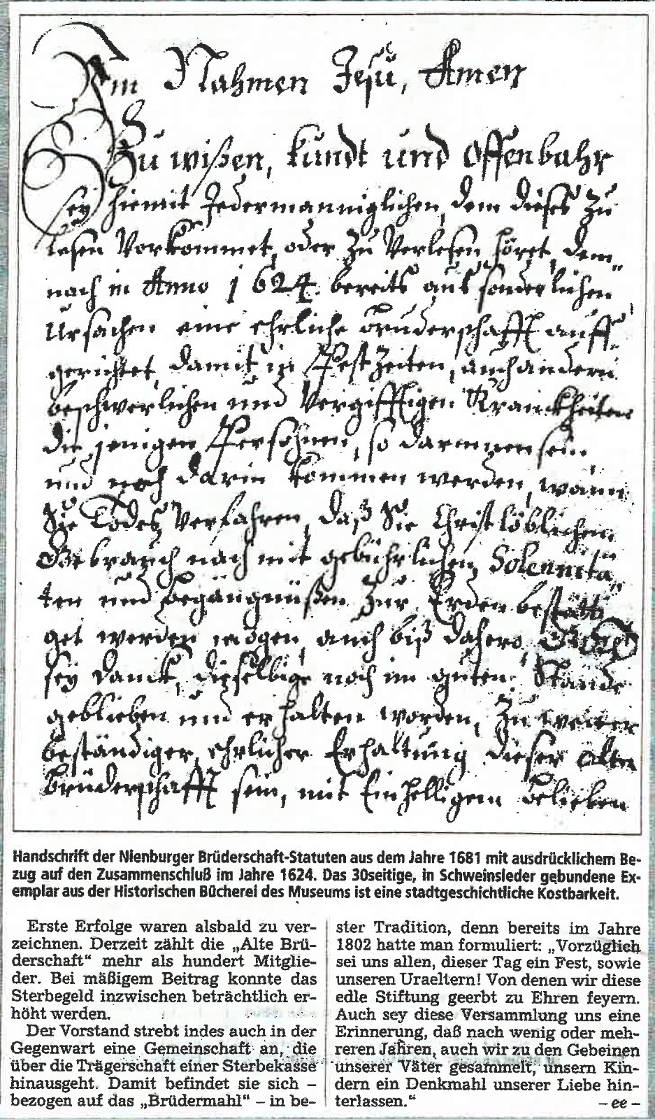 Statuten von 1681